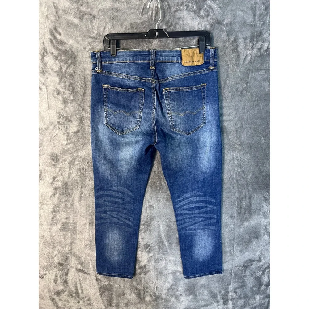 American Eagle Flex Medium Wash Slim Stretch Denim Jeans Mens 32x26